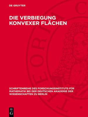 cover image of Die Verbiegung konvexer Flächen